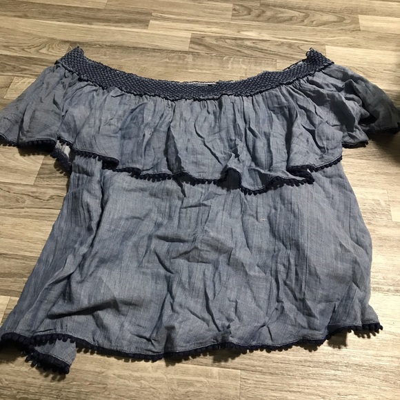 Lane Bryant Chambray Blue Blouse Top;18/20 women’s - Picture 3 of 9